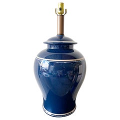 Mid Century Modern Blue Table Lamp