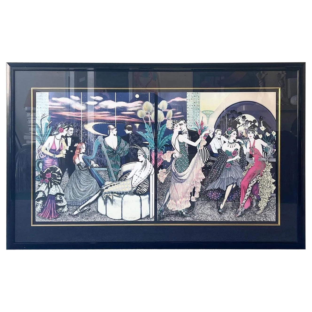 Art Deco Lithographs “Who Needs Tomorrow?” & “We’ve Got Tonight” by Mary Vickers For Sale