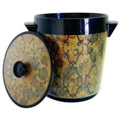 Retro 70s Gold & Black Ice Bucket by West Bend