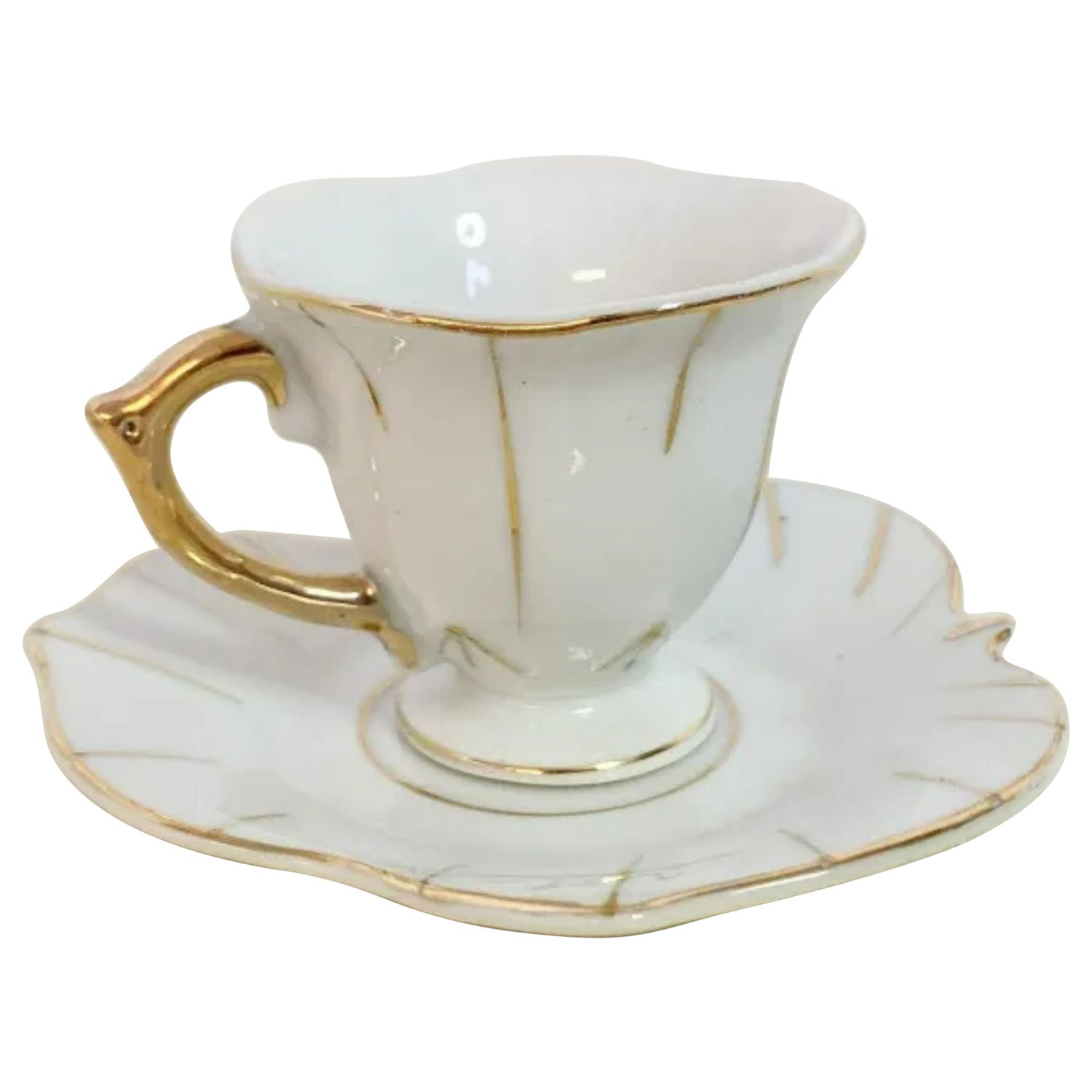 Porcelain Tea Trio Set GDR Made in GDR Tea Porcelain Set, Vintage For Sale  at 1stDibs