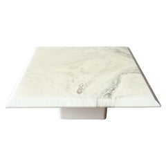 Post Modern Faux Marble Top Coffee Table