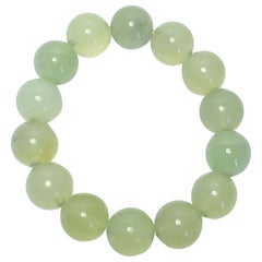 Handmade Green Jade Bead Bracelet