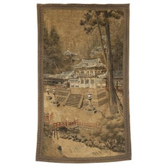 Japanese Antique Silk and Cotton Tapestry