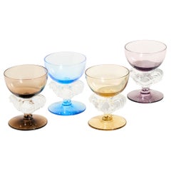 Rooster Stem Cocktail Glasses Set of Four
