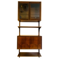 1960s Danish Rosewood Veneer Wall Unit Bookcase by Poul Cadovius for Cado
