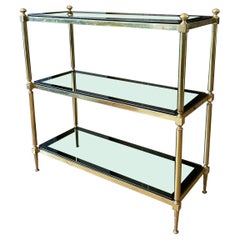 French Brass and Glass Etagere