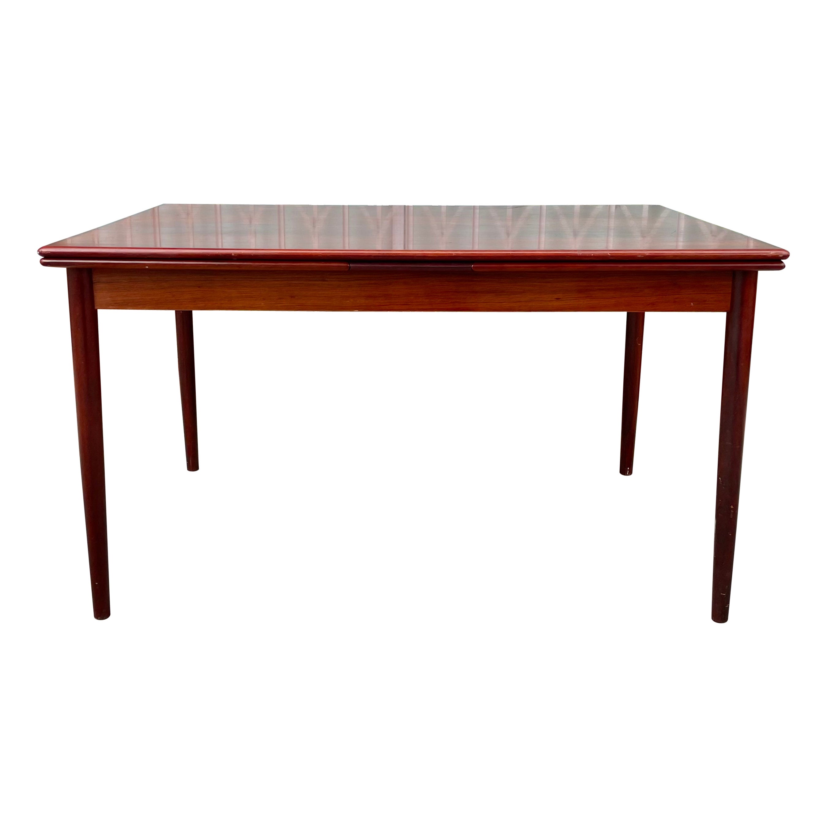 Danish Modern Rosewood Extending Dining Table by Am Mobler For Sale