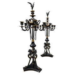 Antique Pair of Neo-Classical Candelabra by Barbedienne
