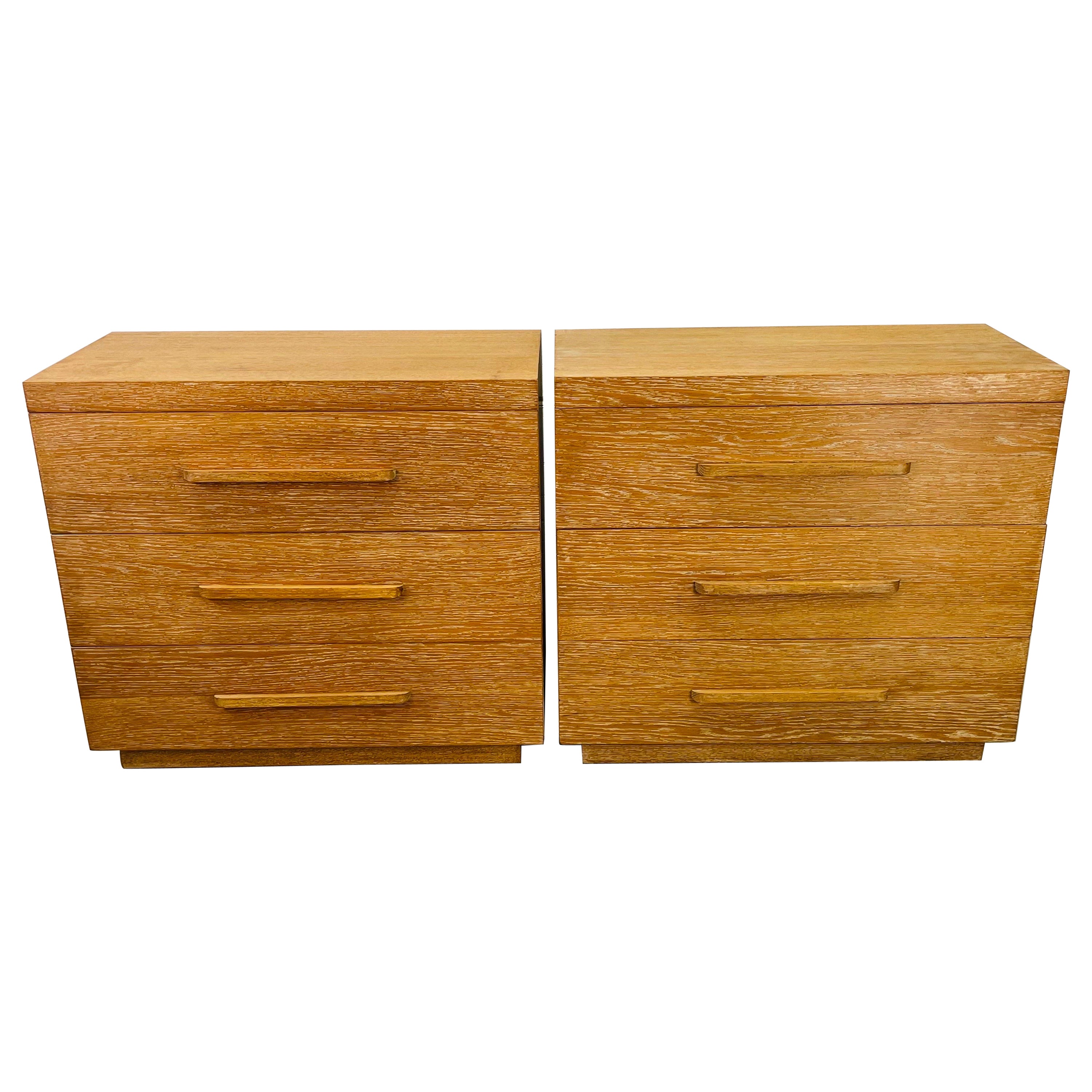 Jay Spectre Cerused White Oak, SevenDrawer Dresser Commode Bedroom at 1stDibs