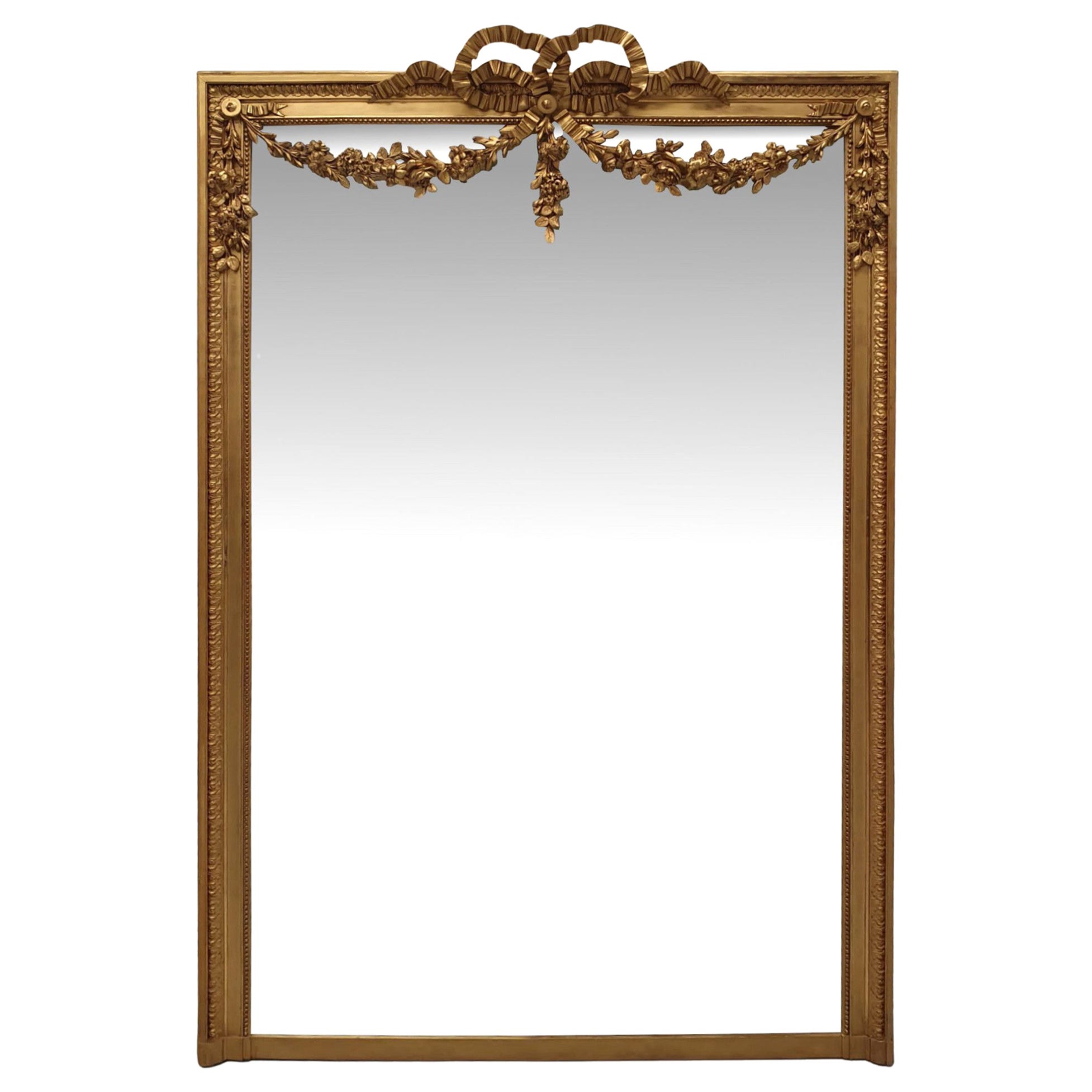 Very Fine Large Giltwood Overmantle Mirror