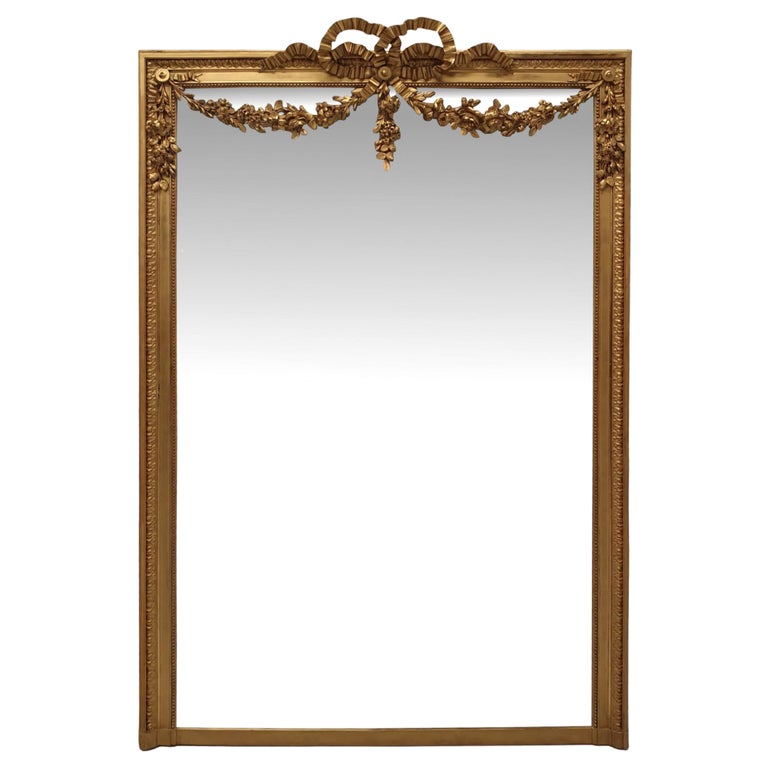 Very Fine Large Giltwood Overmantle Mirror For Sale at 1stDibs