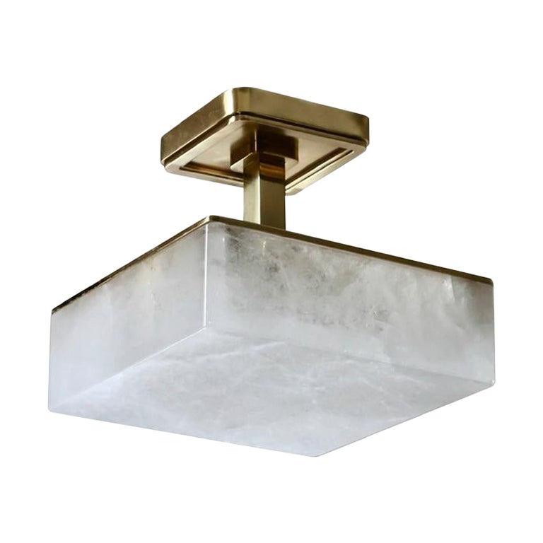RSF10  Rock Crystal Semi Flushmount by Phoenix For Sale