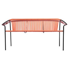 Indoor Outdoor Handwoven Orange 2.5 Seater Loveseat by Frida & Blu