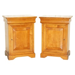 Used Pair of Cherry Wood Consrzio Mobili Made in Italy Bedside Tables Nightstands
