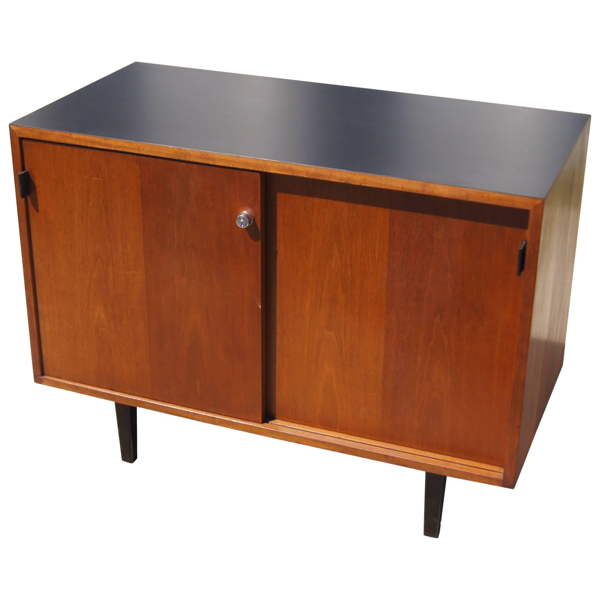 Small Walnut Cabinet by Florence Knoll for Knoll