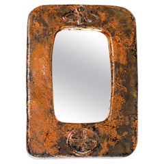 Mid-Century Modern French Ceramic Mirror
