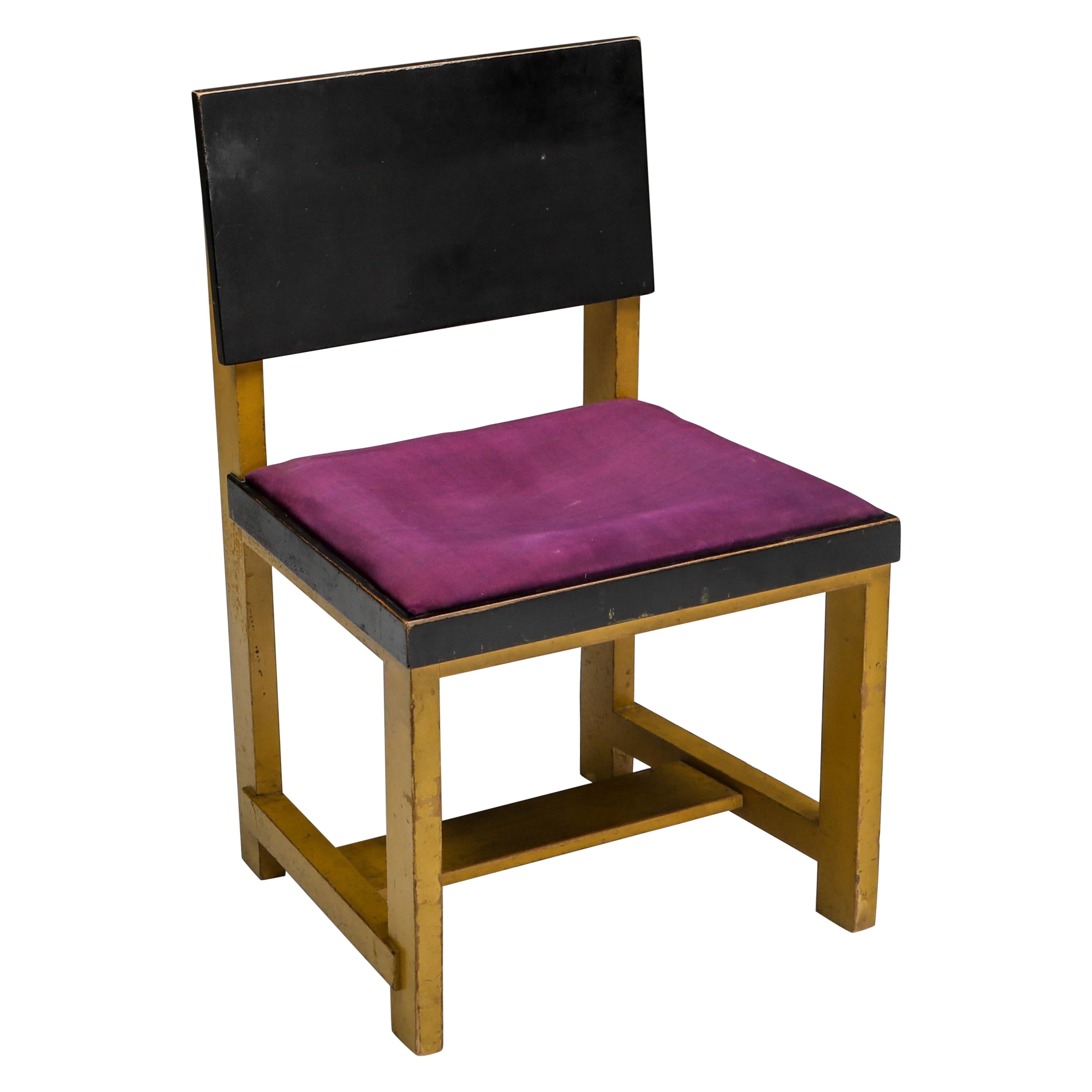 Chaise jaune du moderniste néerlandais H. Wouda, 1924 en vente