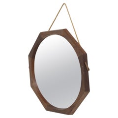 Campo and Carlo Graffi Vintage Wall Mirror in Rope and Wood
