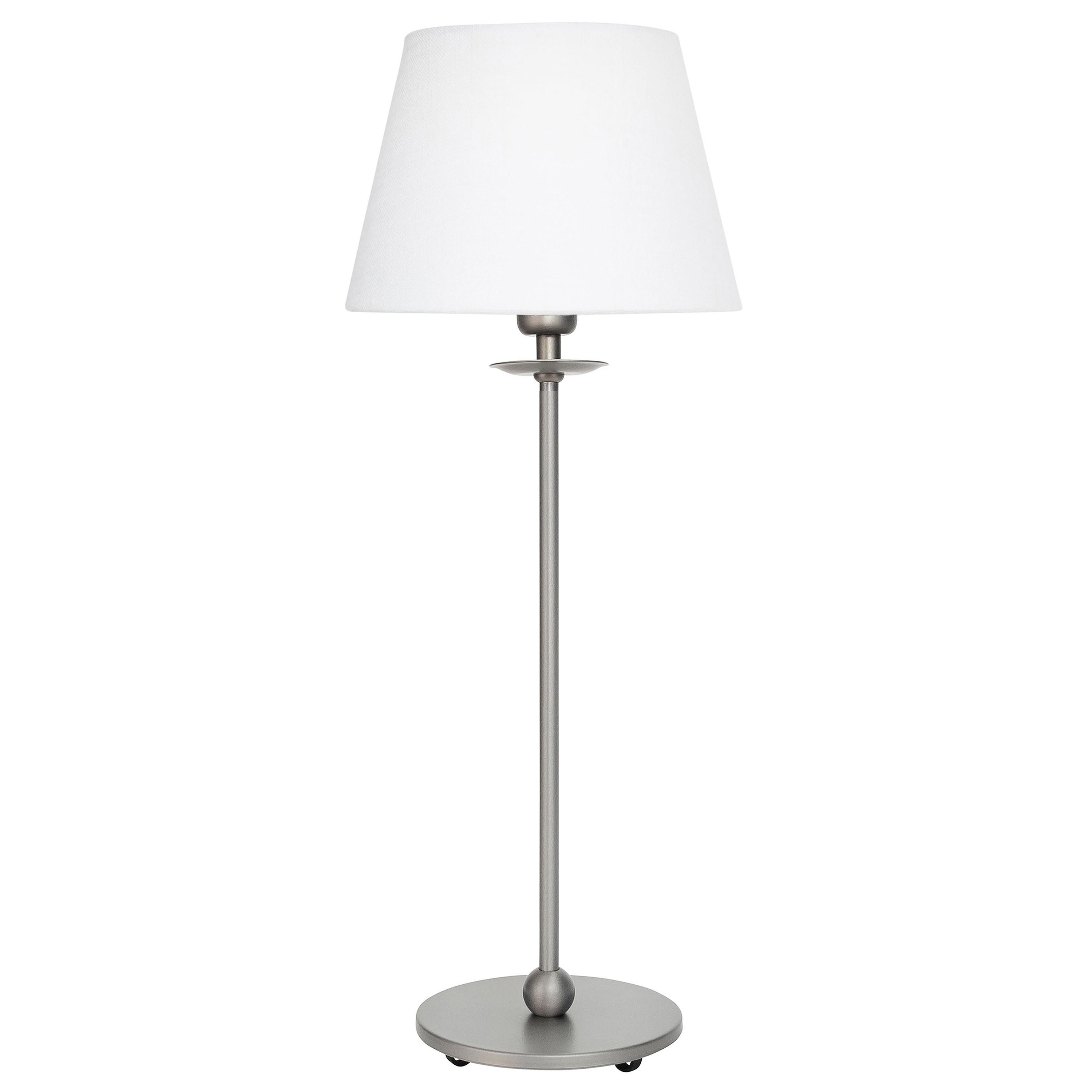 Konsthantverk Uno Small Brushed Steel Table Lamp For Sale