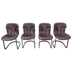 Set of 4 Chairs, Willy Rizzo for Cidue