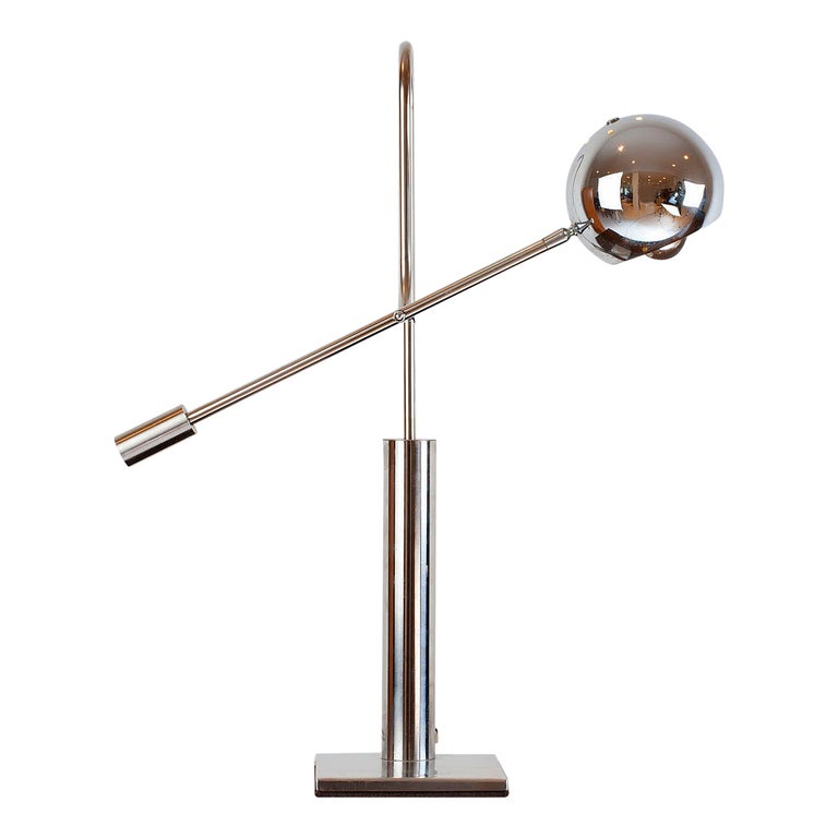 Oversized orientable desk lamp by J Bouvier, France For Sale at 1stDibs