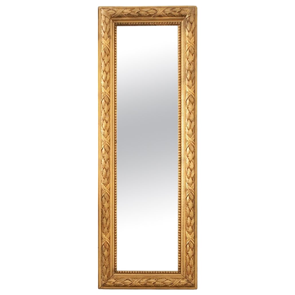 French, 19th Century, Carved Gold Gilt Mirror