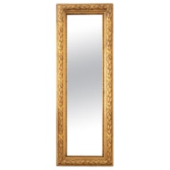 Antique French, 19th Century, Carved Gold Gilt Mirror