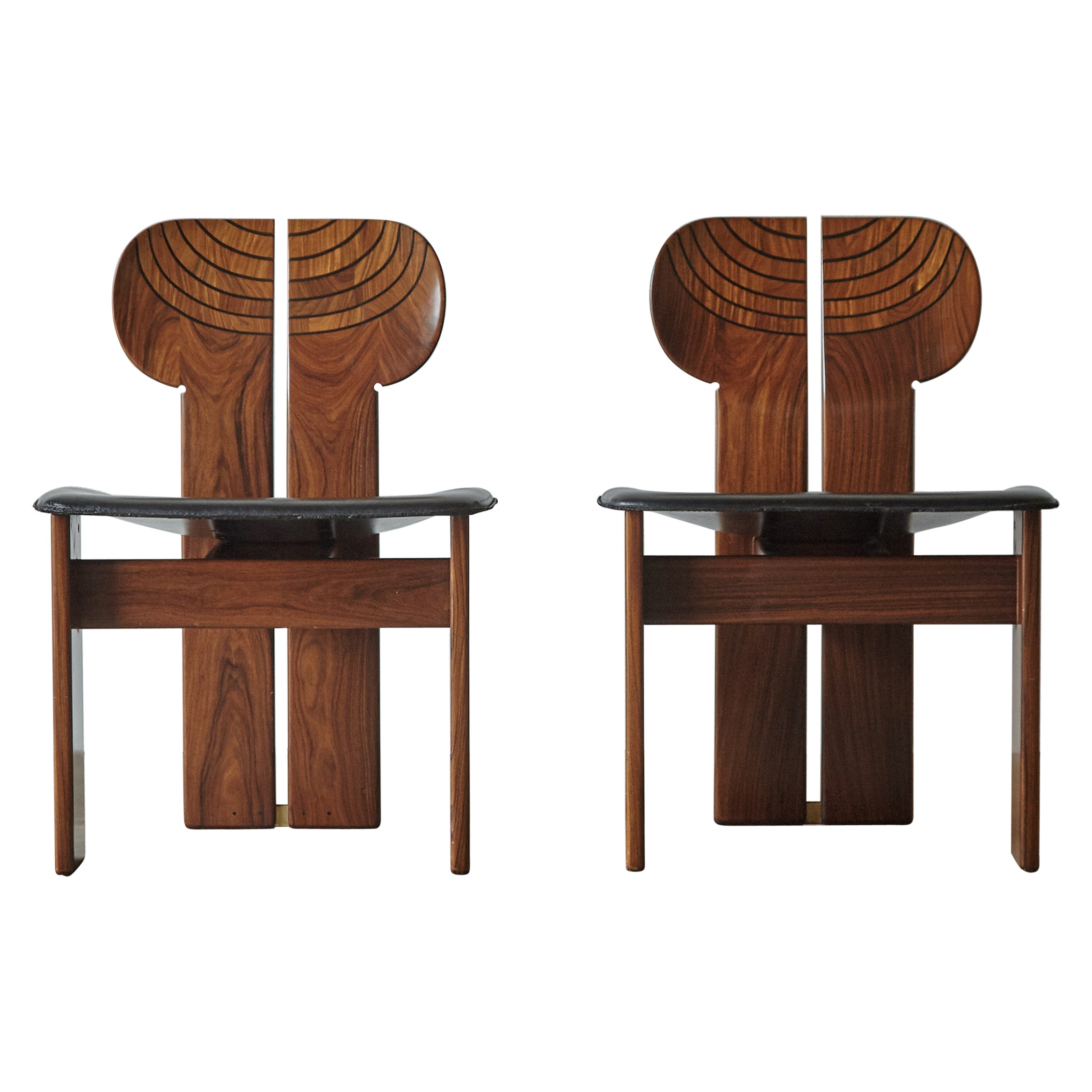 Africa Chairs by Afra & Tobia Scarpa, Maxalto, Italy, 1970s-1980s
