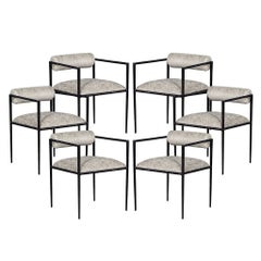 Set of 6 Modern Metal Dining Chairs