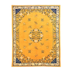 Chinese Peking Rug Imperial Gold-Color