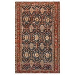 Vintage Traditional Handwoven Persian Malayer Rug