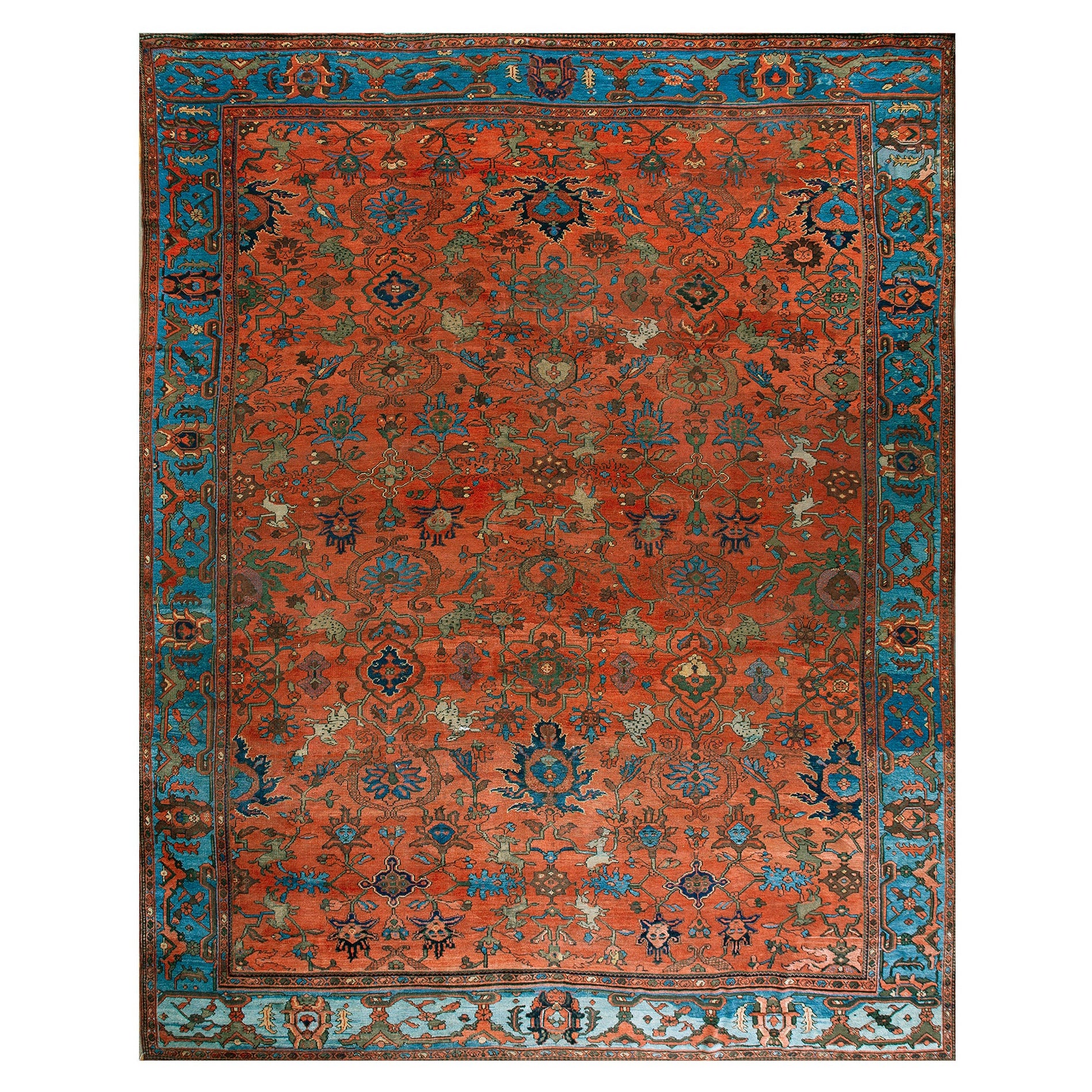 Late 19th Century Persian Sultanabad Carpet ( 12'5" x 15'9" - 378 x 480 cm ) 