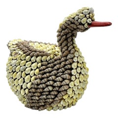 Retro Anthony Redmile Shell Encrusted Duck or Swan Box Redmile Objects London England