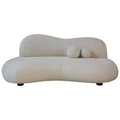 1990s Preview Designer Boucle Organic Form Sofa