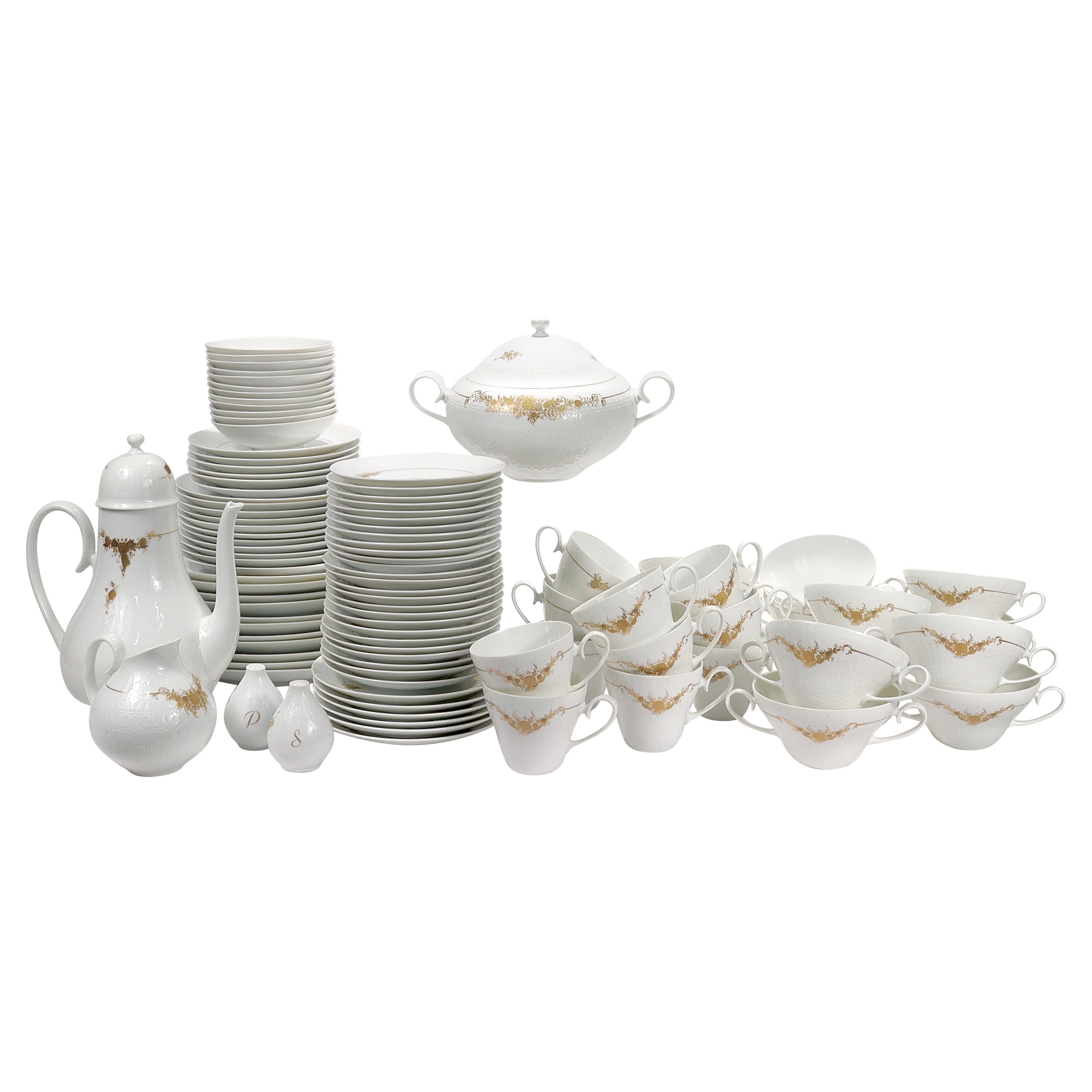 Mid-Century Romanze Porcelain Dinner Service by Bjorn Wiinblad for Rosenthal