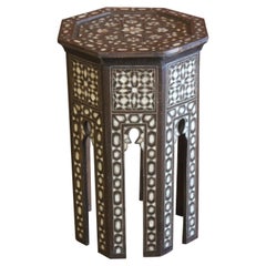 Antique 19th Century Inlaid Moorish Side Table