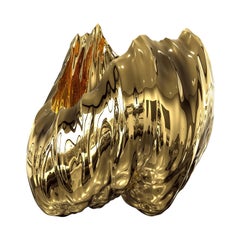 Oceana Bowl Gold Resin Sculpture