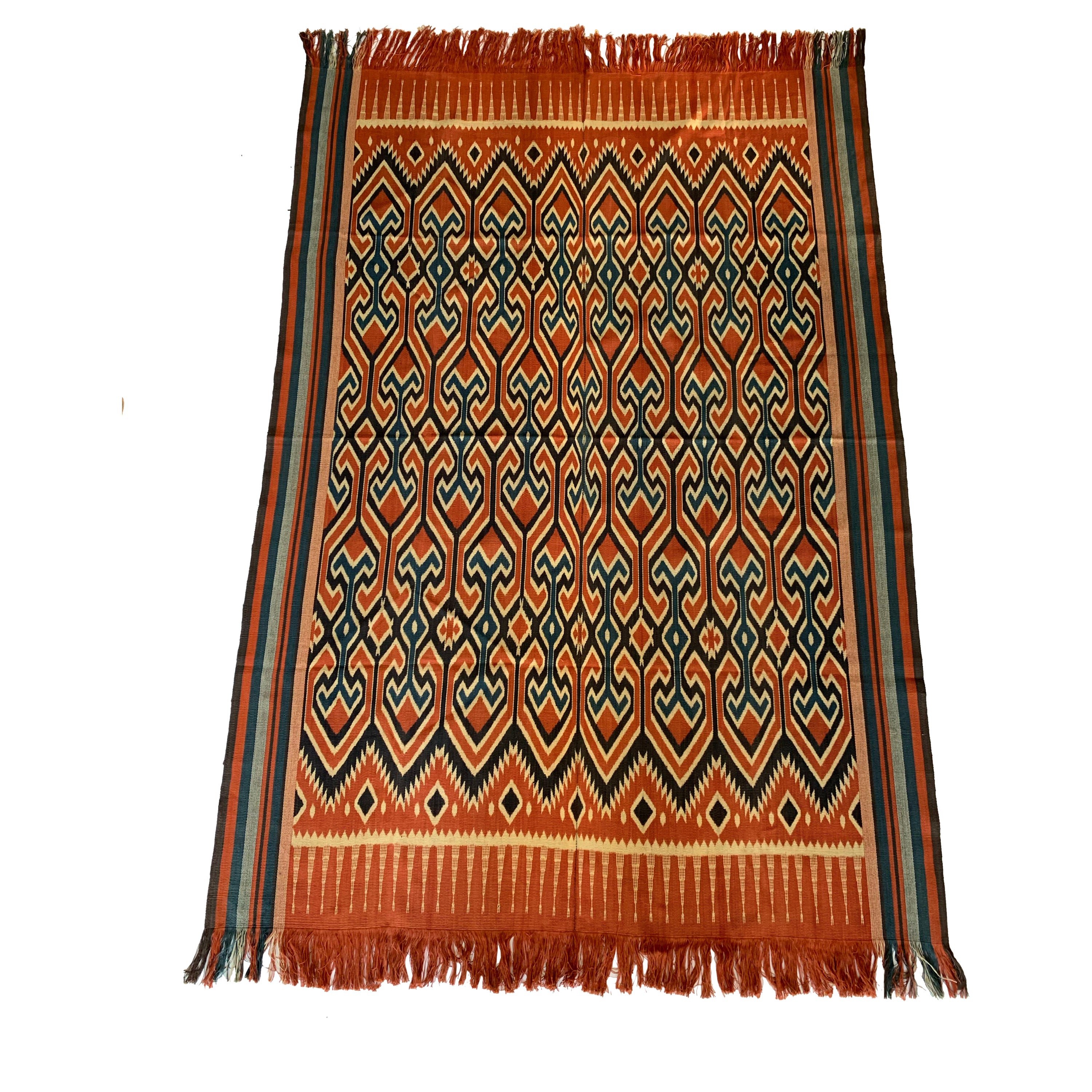 Ikat Textile from Toraja Tribe of Sulawesi with Stunning Tribal Motifs