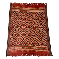 Ikat Textile from Toraja Tribe of Sulawesi with Stunning Tribal Motifs