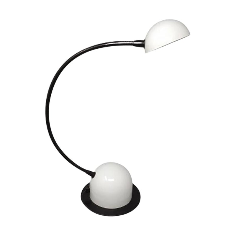 Magnifique lampe de bureau blanche des années 1970 par Veneta Lumi, fabriquée en Italie
