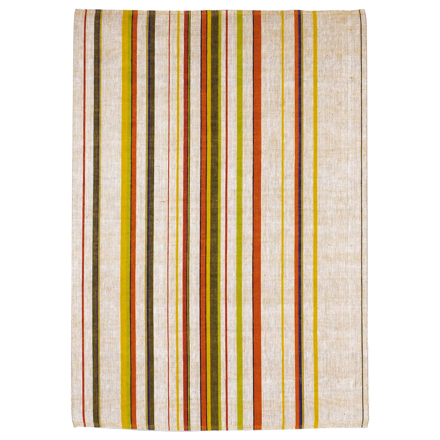 21st Cent Seasonal Style Striped Jute Rug by Deanna Comellini In Stock 200x300cm For Sale