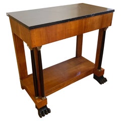 Biedermeier Cherry Console with Marble Top, West Germany / Rhineland, circa 1820