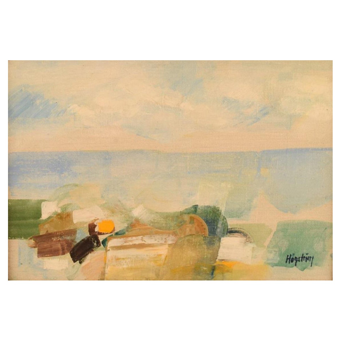 Kjell Högström, Listed Swedish Artist, Oil on Canvas, Landscape