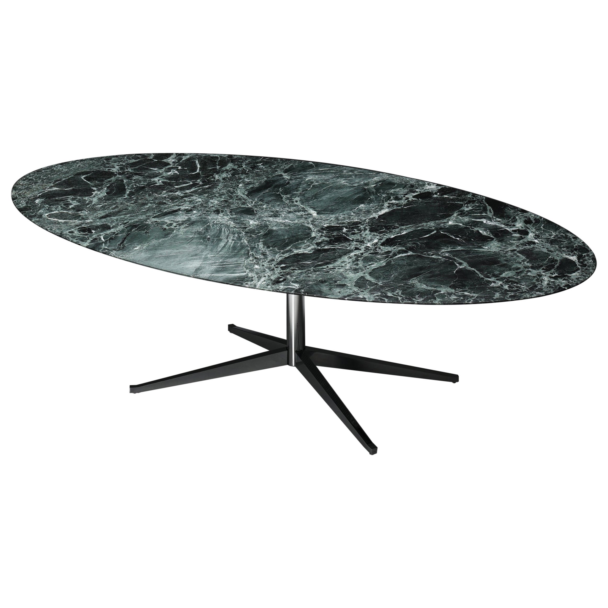 Florence Knoll for Knoll International MarbleTop Oval Table/Desk at 1stDibs