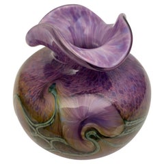 Vintage Fratelli Toso Murano Art Glass Decorative Object, Swirl Design, Signed