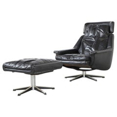 Werner Langenfeld Model 802 Esa Møbelværk Leather Lounge Chair + Ottoman