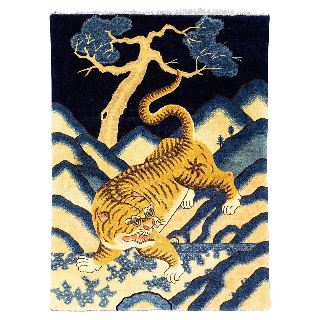 Tapis chinois motif tigre de Pékin