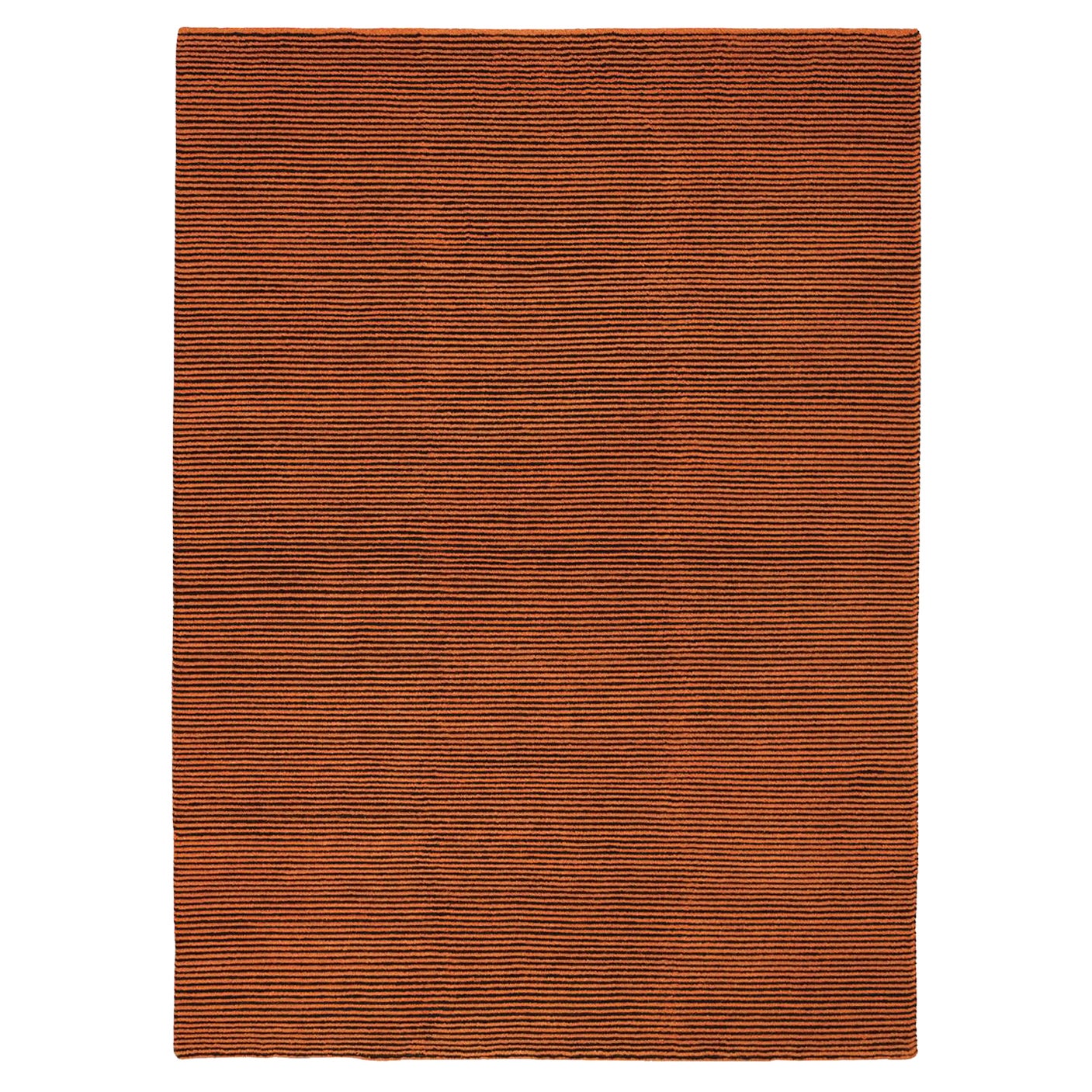 Contemporary Soft Orange Pure Wool Rug by Deanna Comellini In Stock 170x240 cm For Sale