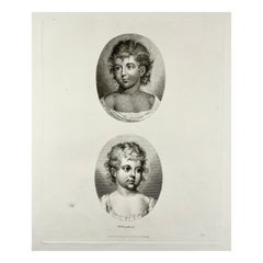 Thomas Holloway, Unusual Folio Engraving of Young Children