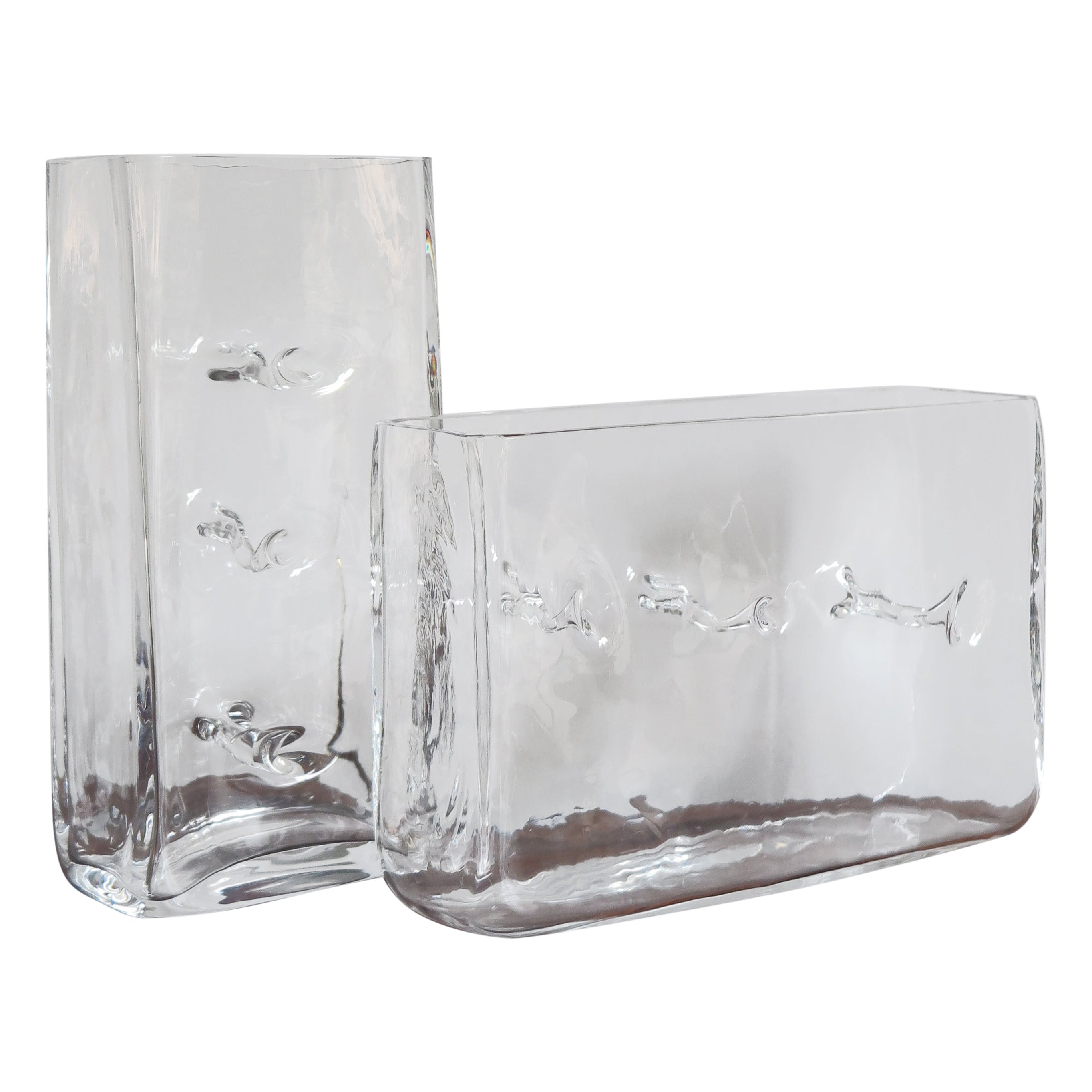 Toso Renato Italian Murano Glass Vases "Repetai" Miodel for Fratelli Toso, 1964 For Sale